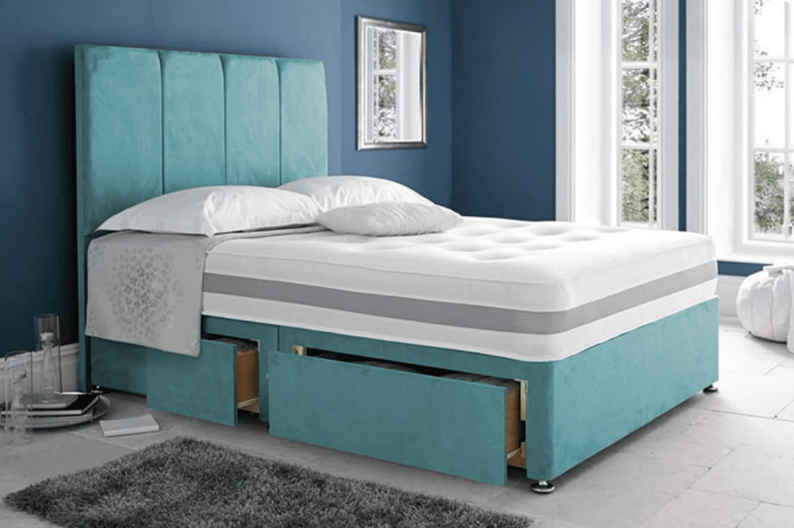 Grey suede deals single bed