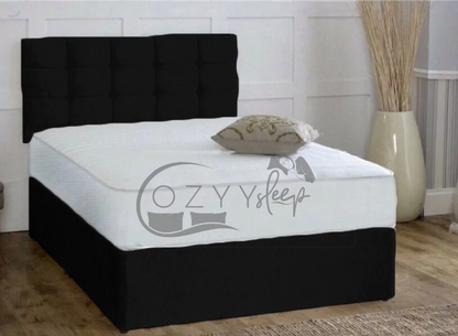 cozyysleep cream crushed velvet single divan bed - 9