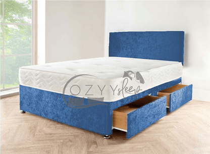 cozysleep 4ft6 double grey divan bed - 4