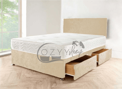 cozysleep 4ft6 double grey divan bed - 5