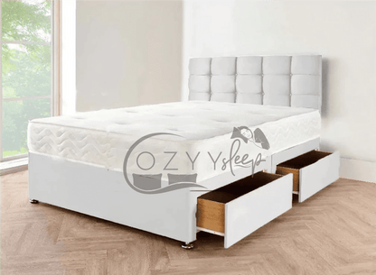 cozysleep dark grey suede divan bed set - 4