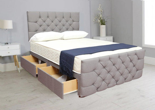 dark grey divan beds - 1