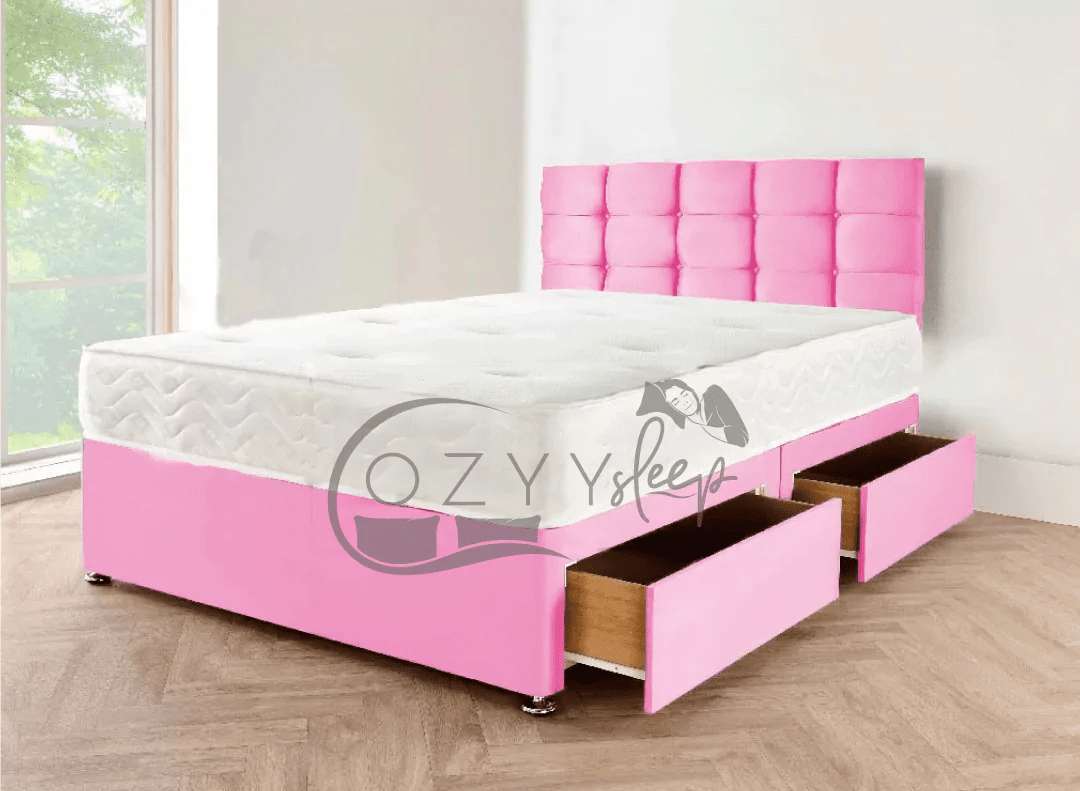 cozysleep dark grey suede divan bed set - 7