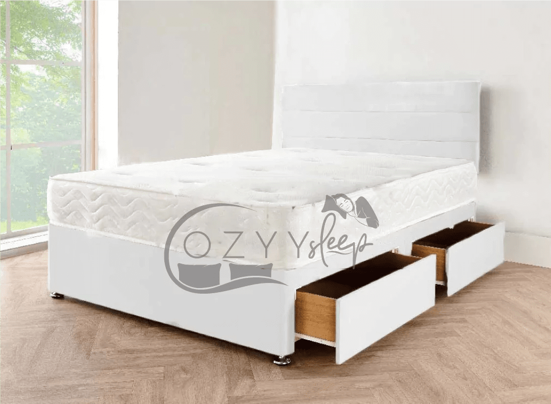 cozyysleep black chenille divan storage bed set - 8